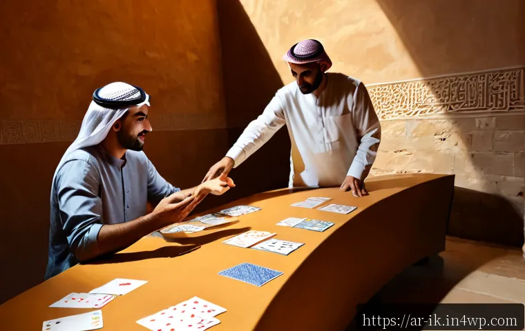 내러티브 패턴 변형의 혁신적 아이디어 - Photorealistic creative workshop in a contemporary Arab cultural center, a Middle Eastern storytelle...
